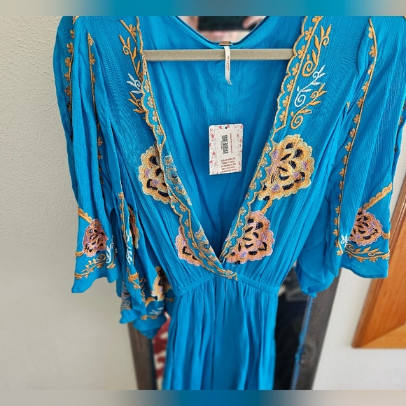 NWT Free People Embroidered Cora Mini Dress - Picture 2 of 5